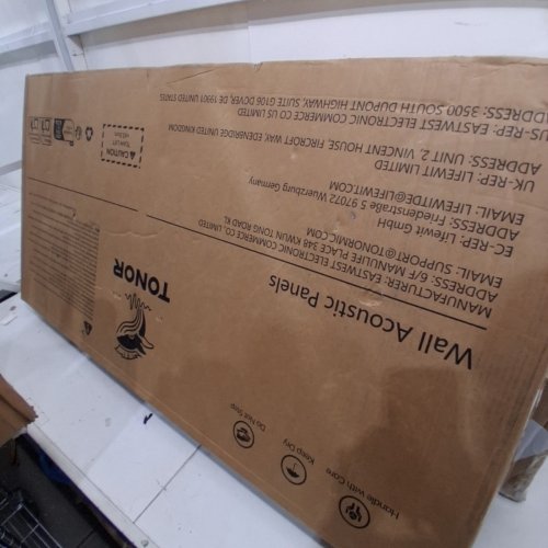 4PK TONOR WOOD ACOUSTIC WALL PANELS - 2FT X 4FT - BLACK / BROWN (MODEL: 24475.01BR.V1) image 2