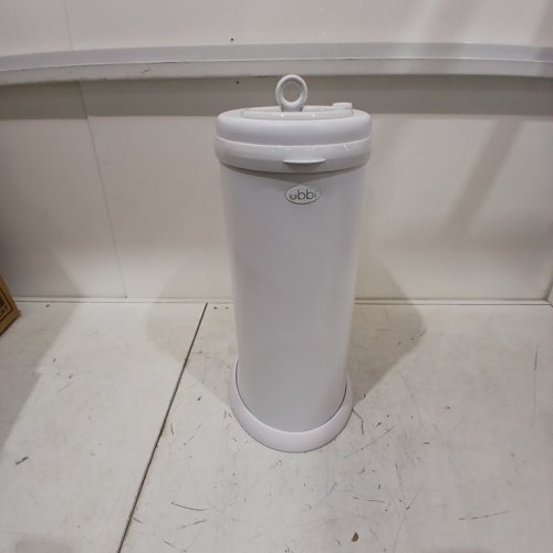 UBBI STAINLESS STEEL ODOR LOCKING DIAPER PAIL - 13 GAL - 8.5” X 17.75” X 10” - WHITE image 2