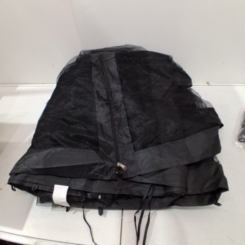 MOSQUITO NET WITH ZIPPER FOR UNIVERSAL OUTDOOR -(ONLY MOSQUITO NET WITH CLIPS) - 9.6FT X 7.2FT - BLACK image 3