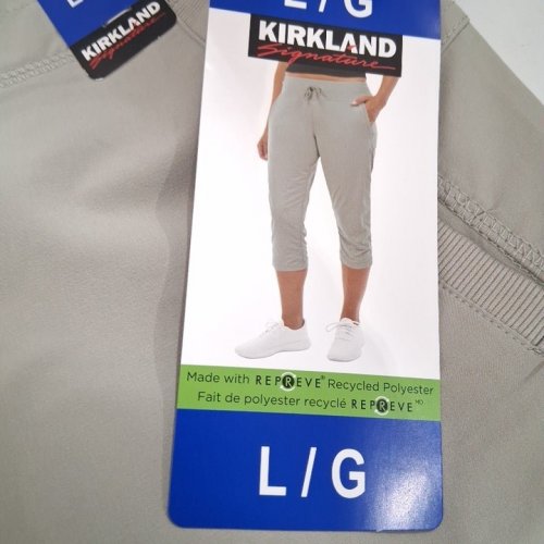 WOMEN'S KIRKLAND ACTIVE CAPRI SWEATPANTS - LARGE - LIGHT GREEN (STYLE: 7999312) image 3