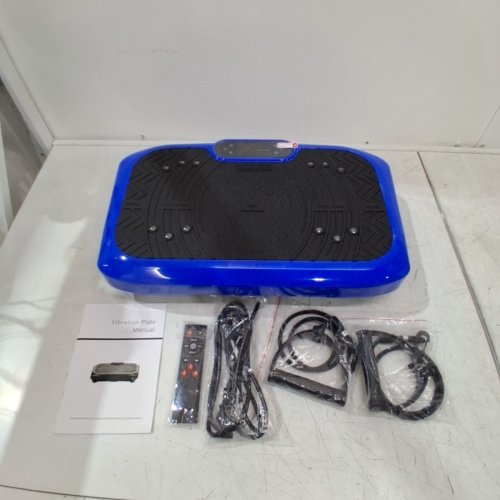 TAEVNO BLUETOOTH VIBRATION PLATE EXERCISE MACHINE - 450 LBS CAPACITY - WITH REMOTE - BLUE image 3