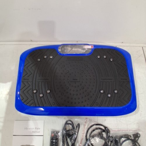TAEVNO BLUETOOTH VIBRATION PLATE EXERCISE MACHINE - 450 LBS CAPACITY - WITH REMOTE - BLUE image 5