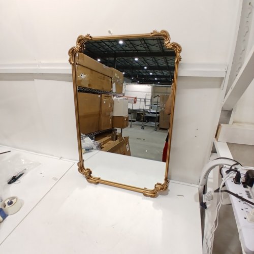 ORNATE FRAMED WALL MIRROR - 24" X 35" - GOLD (ITEM: XD-001) image 3