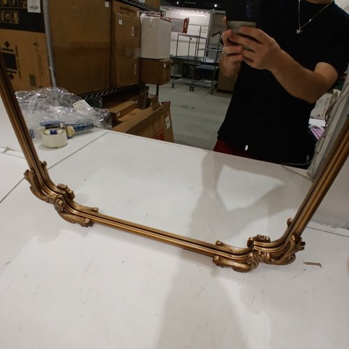 ORNATE FRAMED WALL MIRROR - 24" X 35" - GOLD (ITEM: XD-001) image 4