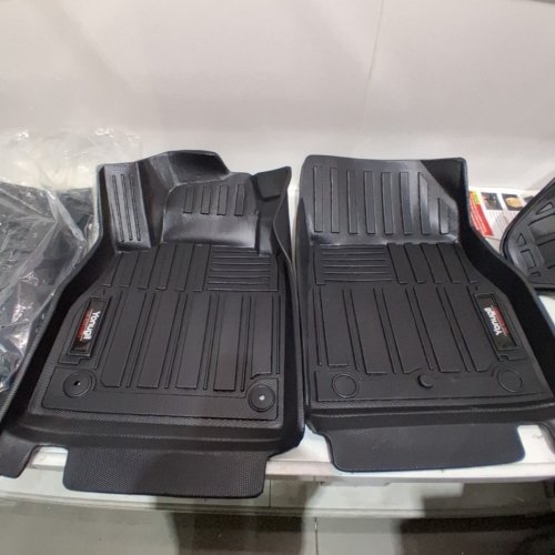 4PC FLOOR ALL WEATHER RUBBER PROTECTION MATS OF ROW AND TRUNK CARGO LINER SET BLACK COMPATIBLE FOR NISSAN KICKS 2018-2024 - BLACK image 3