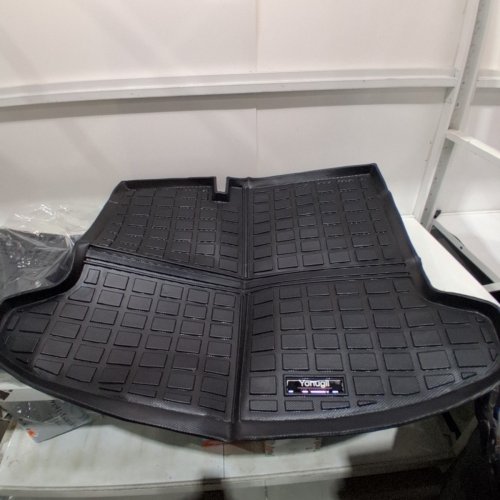 4PC FLOOR ALL WEATHER RUBBER PROTECTION MATS OF ROW AND TRUNK CARGO LINER SET BLACK COMPATIBLE FOR NISSAN KICKS 2018-2024 - BLACK image 4