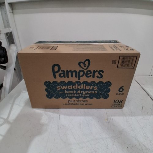 108PK PAMPERS SWADDLERS ACTIVE BABY - SIZE 6 - 35LBS image 2