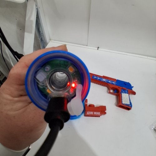 TECNОCK ELECTRIC RECHARGEABLE WATER GUN - BLUE/RED (MODEL: CY166) image 2