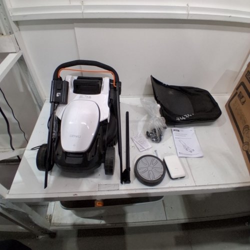 LITHELI CORDLESS BRUSHLESS LAWN MOWER - 20V -13" - WHITE/BLACK (MODEL: U20LM00-0A120) image 4
