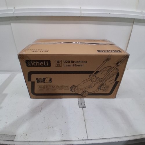 LITHELI CORDLESS BRUSHLESS LAWN MOWER - 20V -13" - WHITE/BLACK (MODEL: U20LM00-0A120) image 6