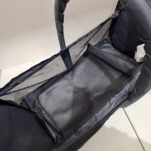 DIAPER BAG WITH CHANGING SPOT AND LACE COVER - 28" X 12" X 17" - BLACK /GREY/BROWN image 3