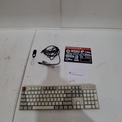 KEYCHRON C2 FULL SIZE MECHANICAL KEYBOARD, RED LINEAR SWITCH - BEIGE/RED (MODEL : C2-K1Z) image 4