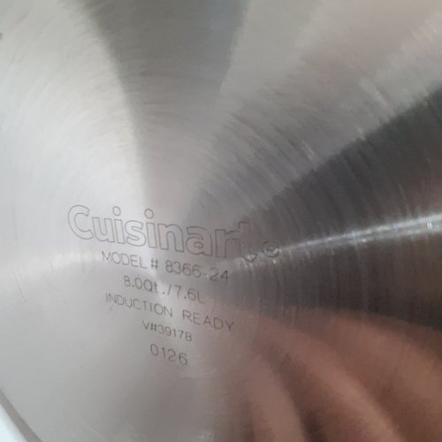CUISINART STAINLESS STEEL STOCKPOT WITH LID - 8 QT / 7.6 L - STAINLESS STEEL (MODEL: 836E-24) image 2