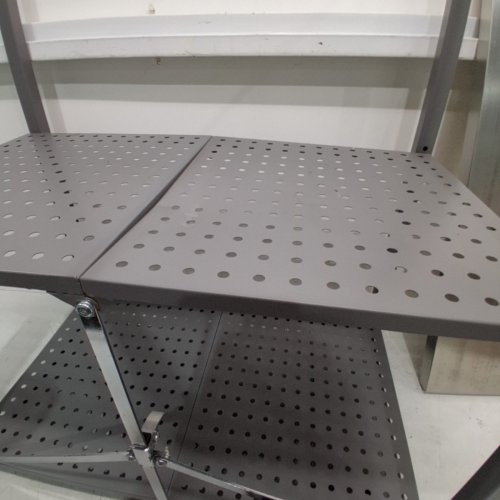 ONBRILL 3-TIER WHEELED FOLDING OUTDOOR GRILL TABLE - 18" X 27" X 35" - SILVER (MODEL: GC02) image 3