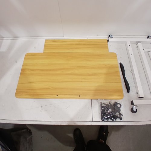 ADJUSTABLE MOBILE BED SIDE COMPUTER DESK/STAND - WOOD / WHITE (MODEL: 10CZZS05-1-60MP) image 5