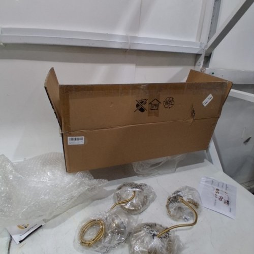 2PK KCO DIMMABLE MID CENTURY CEILING LAMP/PENDENT LIGHT FIXTURE WITH GLASS SHADE - 9.8" - GOLD image 5