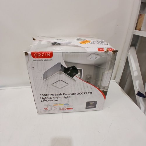 OREIN 2 - IN - 1 BATHROOM EXHAUST FAN WITH LIGHT - 25W - 100LM - 100CFM - WHITE image 4