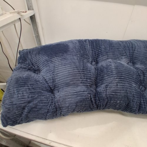 CORDUROY TUFTED HEADBOARD WEDGE PILLOW - 72" BACK SUPPORT PILLOW - NAVY image 2