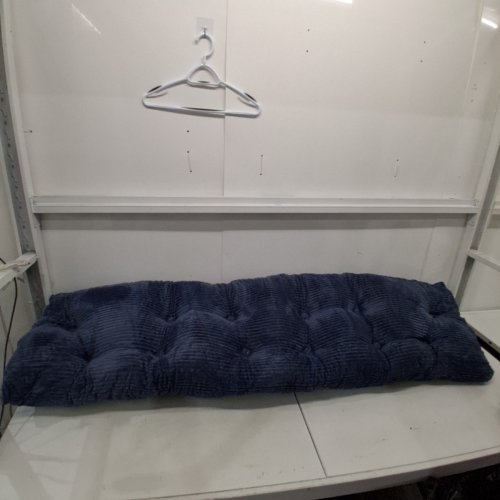 CORDUROY TUFTED HEADBOARD WEDGE PILLOW - 72" BACK SUPPORT PILLOW - NAVY image 3