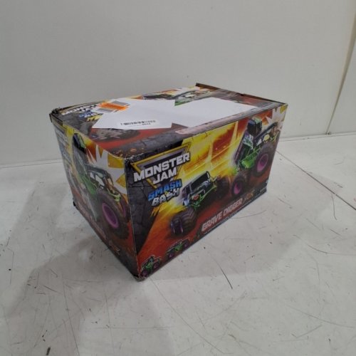 MONSTER JAM SMASH & BASH GRAVE DIGGER INDOOR/OUTDOOR RC MONSTER TRUCK VEHICLE WITH REMOTE CONTROL - 1:15 SCALE - AGES 4+ - GREEN/PURPLE (MODEL: 20153307) image 5