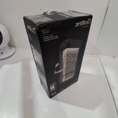 ARTIKA SKYLER OUTDOOR WALL LAMP - 3000K-4000K-5000K - 525LM - BLACK/BUBBLE GLASS (MODEL: OUT-SK-C1BL/1052348) image 6