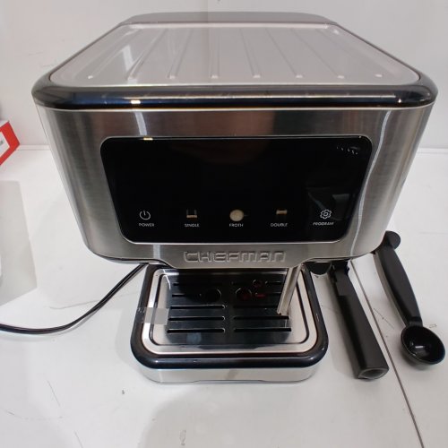 CHEFMAN CRAFTBREW 15-BAR PUMP DIGITAL ESPRESSO MAKER WITH STEAM WAND FOR LATTE & CAPPUCCINO - 1.5L - BLACK / SILVER (MODEL: RJ54-SS-15-D-AM) image 2