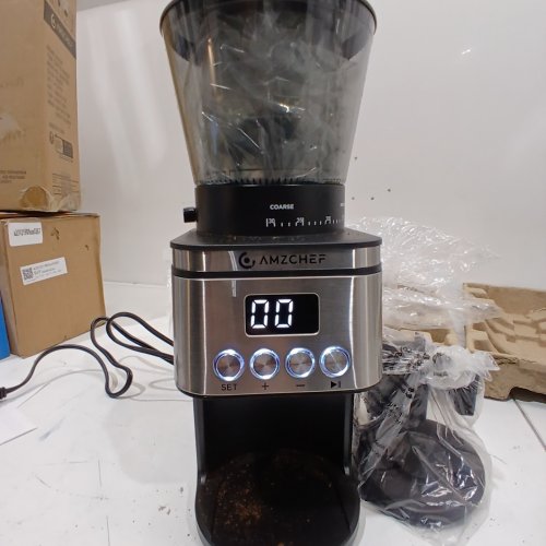 AMZCHEF COFFEE GRINDER ELECTRIC - ESPRESSO GRINDER WITH 30 GRIND SETTINGS FOR 1-12 CUPS OR UP TO 40 SECS - BLACK (MODEL: AZ-BG709S) image 2