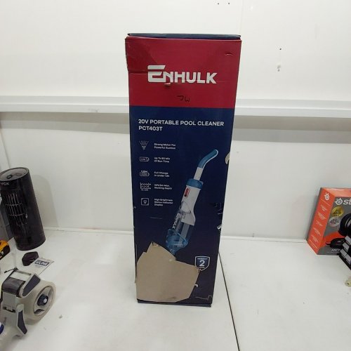 ENHULK HANDHELD RECHARGEABLE SWIMMING POOL CLEANER FOR ABOVE & IN-GROUND POOLS - 3FT TO 7.3FT - 18.5 GAL/MIN - BLUE/WHITE/RED SWITCH (MODEL: PCT403T) image 5