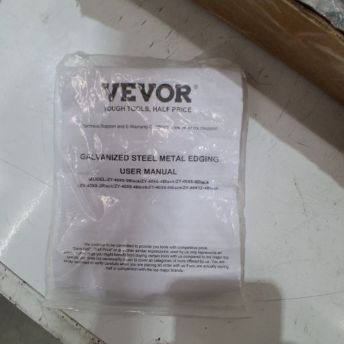 3PC VEVOR STEEL LANDSCAPE EDGING PANELS - 40" X 6" - BLACK (MODEL: ZY-40X6-3BLACK) image 3