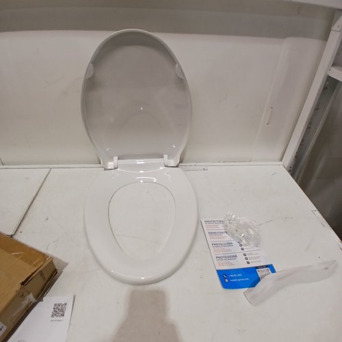 GARVEE ELONGATED TOILET SEAT WITH SLOW SOFT CLOSE - 19" - WHITE (MODEL: PHO_161CY13U) image 2