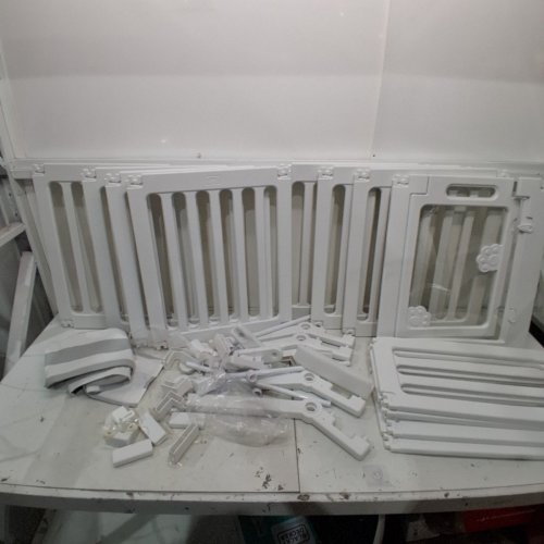 PRAXIPET PET PLAYPEN WITH TENT - 39.4" X 63" X 23.6" - WHITE image 2