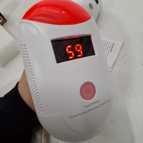 2PK SHYEEH CARBON MONOXIDE DETECTOR WITH DIGITAL SOUND DISPLAY - WHITE/RED (MODEL:GLY-CO806) image 3