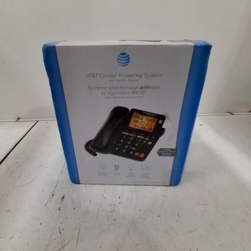 AT&T CORDED LANDLINE 25 MINUTE DIGITAL ANSWERING MACHINE SPEAKERPHONE A/C POWER - BLACK - (MODEL: CL4940BK) image 2