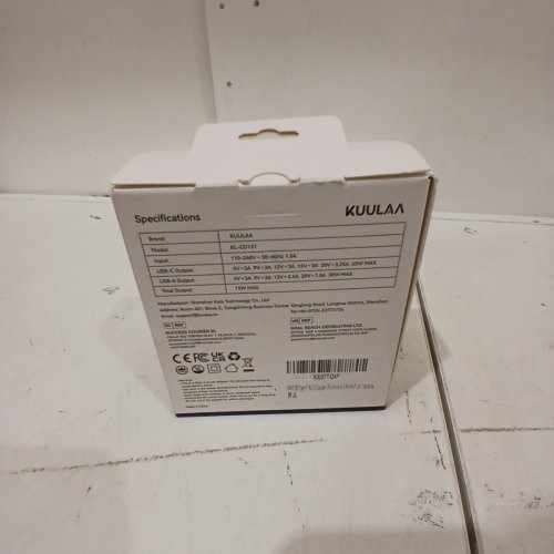2PC KUULAA GAN USB CHARGING BLOCK & USB-C POWER CORD - 65W - LIGHT BLUE (MODEL: KL-CD131) image 3