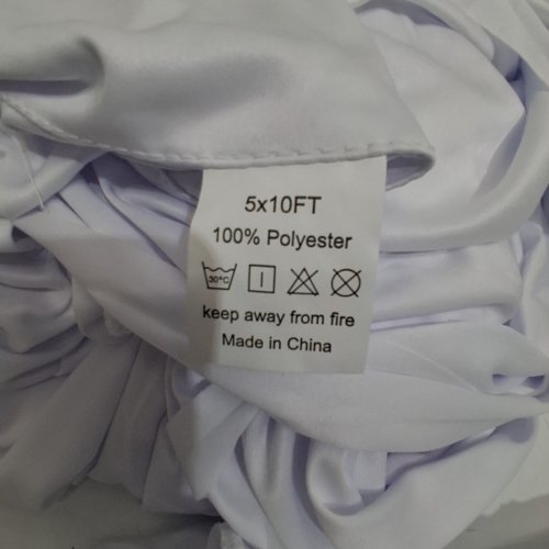 4PK BACKDROP CURTAIN FOR EVENTS - 5FT X 10FT - WHITE image 3