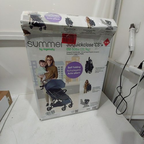 SUMMER BY INGENUITY 3DQUICKCLOSE CS+ COMPACT ONE TOUCH FOLDING STROLLER - 50 LBS MAX - DEEP OCEAN (MODEL:B31900) image 7