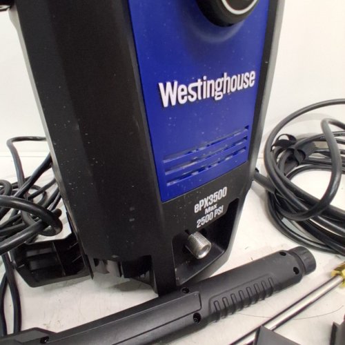 WESTINGHOUSE ELECTRIC PRESSURE WASHER WITH ANTI-TIPPING TECHNOLOGY & SOAP TANK - 2500PSI - 1.76GPM - BLUE/BLACK - (MODEL: EPX3500) image 5