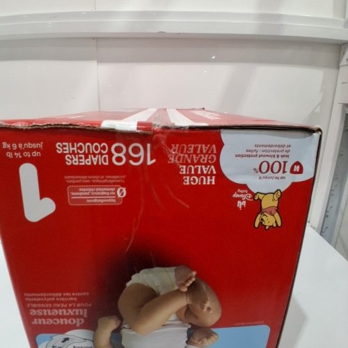 168PK HUGGIES WINNIE THE POOH LITTLE SNUGGLERS DIAPERS - SIZE: 1 image 3