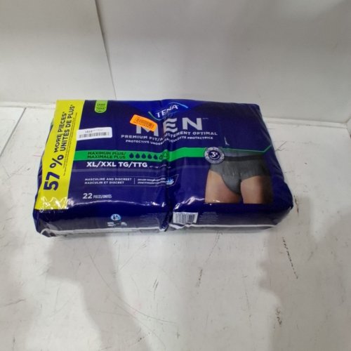 22PK MENS TENA MAXIMUM PLUS PROTECTIVE UNDERWEAR - XL/XXL image 2