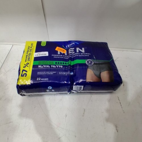 22PK MENS TENA MAXIMUM PLUS PROTECTIVE UNDERWEAR - XL/XXL image 3