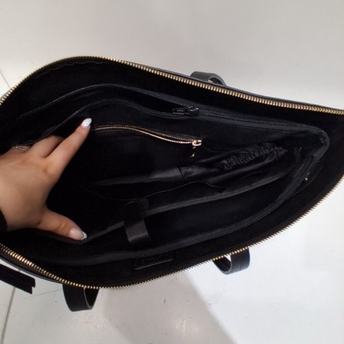 BUFFALO DAVID BITTON LEATHER TOTE SHOULDER BAG - BLACK (MODEL: 2012486) image 3