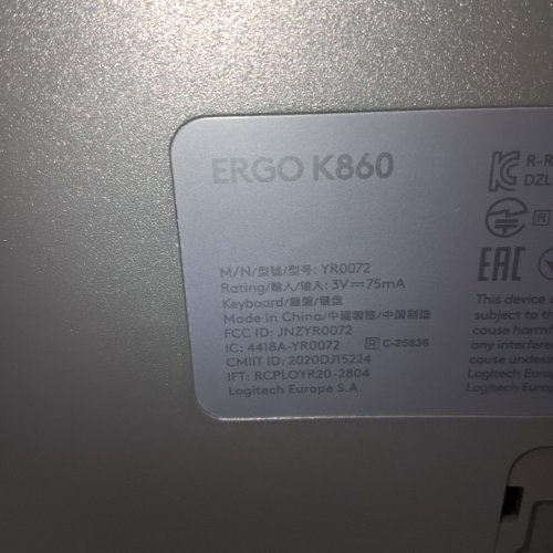 LOGITECH ERGO K860 BLUETOOTH WIRELESS ERGONOMIC KEYBOARD WITH BUILT-IN WRIST REST AND UNIFYING RECEIVER (MODEL:‎ YR0072) image 6