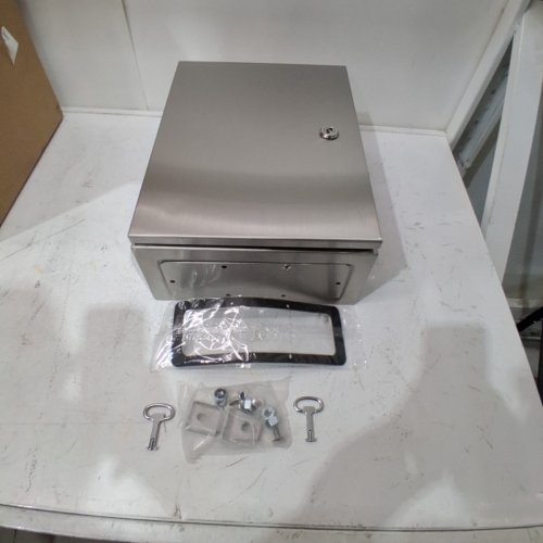 VEVOR STEEL INDOOR/OUTDOOR WATERPROOF WALL MOUNTED ELECTRICAL ENCLOSURE BOX - 16" X 12" X 6" - STAINLESS STEEL (MODEL: STX3 415) image 2