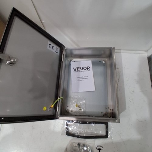 VEVOR STEEL INDOOR/OUTDOOR WATERPROOF WALL MOUNTED ELECTRICAL ENCLOSURE BOX - 16" X 12" X 6" - STAINLESS STEEL (MODEL: STX3 415) image 3