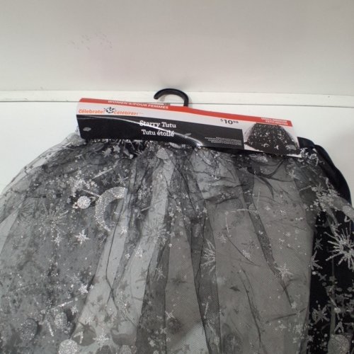 WOMEN'S WAY TO CELEBRATE STARRY TUTU - SMALL/MEDIUM - BLACK / SILVER image 3