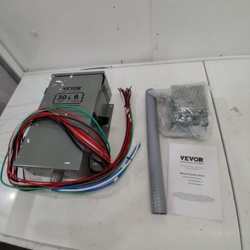 VEVOR MANUAL TRANSFER SWITCH, 30-AMP 6-CIRCUIT, PREWIRED GENERATOR TRANSFER SWITCH KIT WITH NEMA L14-30P POWER INLET BOX, (MODEL:SP-ZH352510(30A-6) image 2