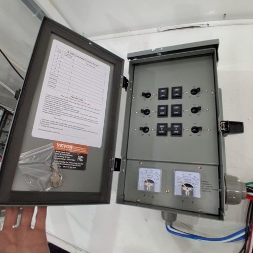 VEVOR MANUAL TRANSFER SWITCH, 30-AMP 6-CIRCUIT, PREWIRED GENERATOR TRANSFER SWITCH KIT WITH NEMA L14-30P POWER INLET BOX, (MODEL:SP-ZH352510(30A-6) image 5