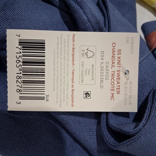 WOMEN'S IYLA KNIT SWEATER T-SHIRT - EXTRA LARGE - BLUE (STYLE: ILS62338LD) image 2