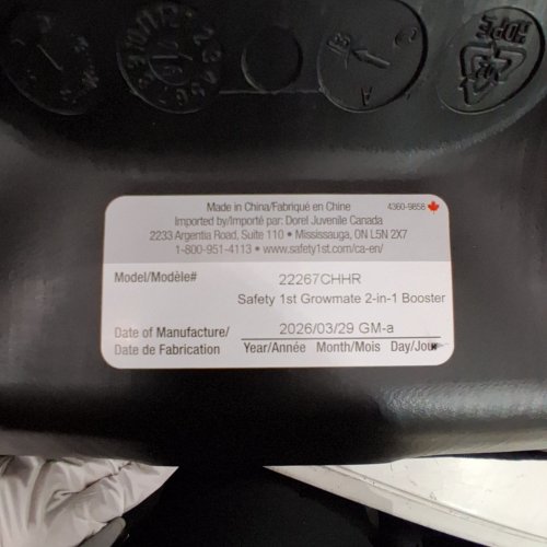 SAFETY 1ST GROWMATE 2-IN-1 BELT-POSITIONING BOOSTER CAR SEAT - 40–100LBS - HEXAGON HORIZON BLACK (MODEL: 22267CHHR) image 2