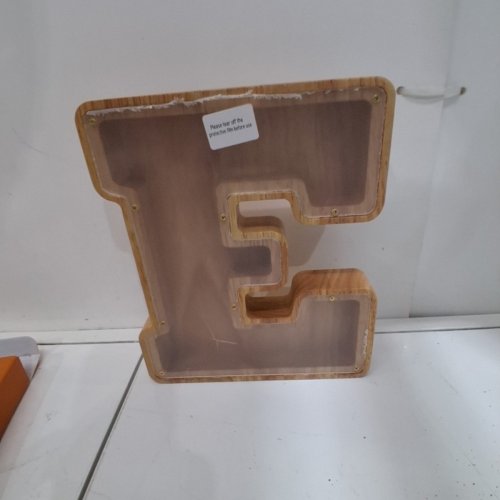 WOODEN INITIAL PIGGY BANK - 59" - WOOD image 4